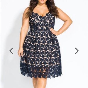 Navy City Chic dress